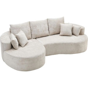 Canapé gonflable moderne en velours rembourré en forme de L, inclinable, tendance 2026, gain de place, avec faible MOQ et emballage compressé personnalisé - Product Image 6