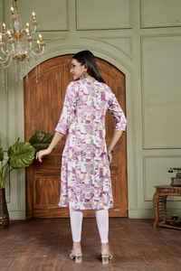 Trendy Ethnic Cotton Indian Style <b>Women</b> Office <b>Kurti</b> with blocks printed design Office Casual & College Wear Wholesale - Product Image 4