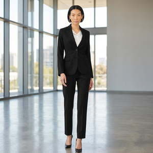 Conjunto de Chaqueta y Pantalones Casuales Cómodos y Rectos, 75% Algodón, 5% Elastano, Tallas 44-58, para Vestidos de Trabajo, Venta al Por Mayor - Product Image 2