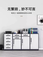 Armoire de classement en acier métallique durable et robuste, armoire d'archives de bureau moderne et minimaliste avec tiroirs