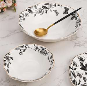 ชุดภาชนะใส่อาหารลายกระดูกจีนโบราณชุดกาน้ำชาและเครื่องเคลือบลายครามบานกล่องสำหรับการจัดเก็บง่าย - Product Image 5