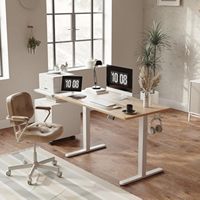 AJUNION bureau debout électrique hauteur réglable 55X24 pouces bureau à domicile bureau ergonomique poste de travail bureau d'ordinateur
