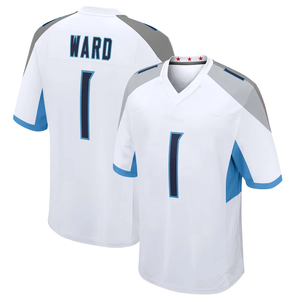 Großhandel 1 Cameron Ward Bestickt American Football Jeffery Draft Erste Runde Pick Spiel Jersey Hellblau Navy - Product Image 4