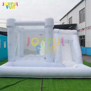 Joyful Fun alta calidad personalizada Moon Bounce White Bounce House para boda Castillo que rebota niños comercial - Product Image 3