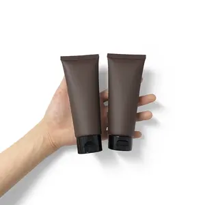Supplier cosmetic custom tube packaging for lotion squeeze pump tube 100ml with clear cosmetic tube packaging