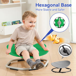 어린이와 유아를위한 공인 EN71 감각 회전 의자 금속 회전 흔들기 의자 감각 자폐증 회전 장난감 - Product Image 3