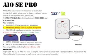 YET-AIO SE <span class=keywords><strong>PRO</strong></span> 280-868mhz Télécommande rechargeable avec duplicateur de télécommande avec charge de type <span class=keywords><strong>C</strong></span> pour la maison intelligente - Product Image 5