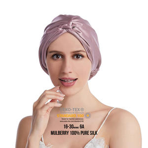 <span class=keywords><strong>Bonnet</strong></span> <span class=keywords><strong>de</strong></span> <span class=keywords><strong>nuit</strong></span> Double couche pour femmes, ras du cou, <span class=keywords><strong>en</strong></span> <span class=keywords><strong>soie</strong></span>, avec logo, nouveauté, qualité supérieure, - Product Image 3