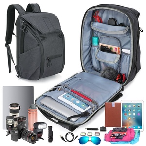 กระเป๋าเป้สะพายหลังสำหรับช่างภาพพร้อมโลโก้สั่งทำพิเศษ ขนาดกะทัดรัด 15 ลิตร พร้อมช่องใส่แล็ปท็อป 15.6 นิ้ว ช่องเข้าถึงด้านข้างแบบดึงเร็ว - Product Image 3