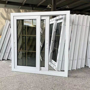 Fenêtre à battants en <span class=keywords><strong>PVC</strong></span> au design moderne résistant aux ouragans avec portes coulissantes horizontales en verre double vitrage en <span class=keywords><strong>PVC</strong></span> pour maison - Product Image 3