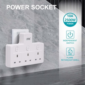 Winning Star 3 Way <b>Extension</b> Socket 240V British Standard With Independent Switch Flame Retardant Shell - Product Image 3
