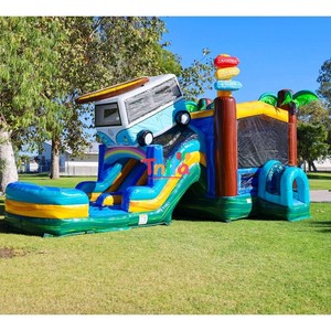 Structure gonflable aquatique robotisée <span class=keywords><strong>Bot</strong></span> Bounce House avec double piste à vendre - Product Image 6