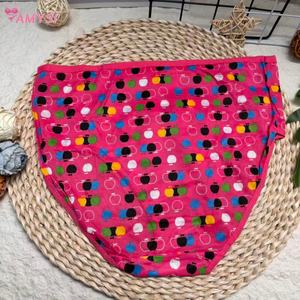 Amysi 587 #   Ventes en gros de culottes pour femmes, sexy, douces, à coupe haute, fines, à motif de petites pommes, imprimées de fleurs - Product Image 4