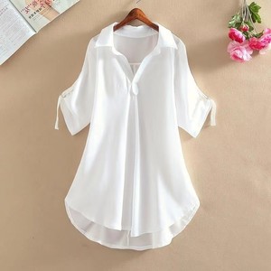 <span class=keywords><strong>Camisas</strong></span> Holgadas para <span class=keywords><strong>Mujer</strong></span>, Camisa Informal de Moda, Talla Grande, Blusa de Verano con Cuello en V, <span class=keywords><strong>Camisas</strong></span> Estampadas - Product Image 4