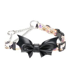 Nuevo lujo calabaza murciélago hebilla de plástico ajustable Halloween mascota perro pajarita <span class=keywords><strong>Collar</strong></span> - Product Image 1