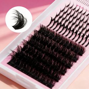 ชุดต่อขนตาแบบกลุ่ม DIY ปรับแต่งได้ตามต้องการ ขายส่ง แบรนด์ส่วนตัว ขนตาแบบ C D Curl ตัดสำเร็จ ชุดต่อขนตา DIY - Product Image 2