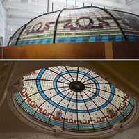 Dôme de toit en vitrail de mosquée avec couche protectrice en verre trempé, motifs personnalisés par dessin, dôme en verre double vitrage