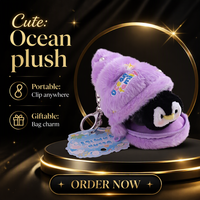 Porte-clés en peluche Océan, pendentif doux en forme d'animal marin, breloque de sac, accessoire de porte-clés sur le thème marin