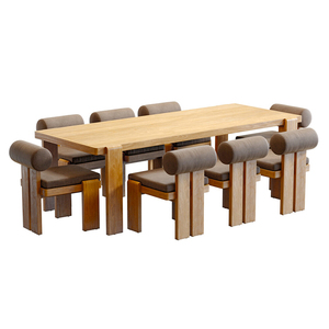 Tavoli e Sedie da Esterno per Patio in <span class=keywords><strong>Teak</strong></span> Anticorrosione per Villa e Hotel, Tavolo da Pranzo e Sedie di Lusso in Legno Massiccio - Product Image 2