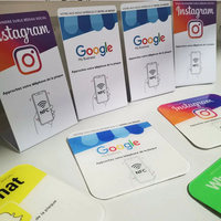 Tarjetas de visita digitales programables Facebook Tiktok Social Media Google Review Restaurant Custom Nfc Stand