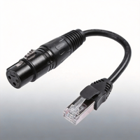 Câble adaptateur RJ45 vers XLR 3 broches mâle-femelle, connecteur audio Ethernet pour système audio réseau