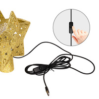 Décoration de sommet de sapin de Noël, étoile lumineuse scintillante, flocon de neige dynamique rotatif, projecteur LED USB, veilleuse ABS, fête de Noël, enfants