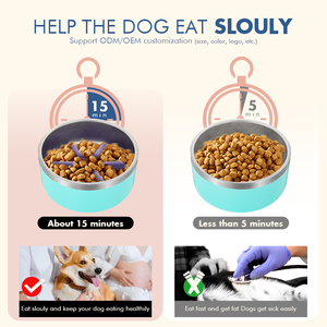 Ciotola per Cani a Lenta Alimentazione, Colore Personalizzabile, Aiuta i Cani a Mangiare Più Lentamente e in Modo Sano, per Uso Esterno e Quotidiano - Product Image 2