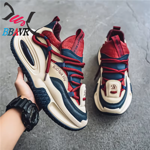 Zapatos Deportivos Casuales para Hombre, Diseño Transpirable de Verano, Parte Superior de Cuero Impermeable, Suela Gruesa, Zapatillas Casuales para Hombre - Product Image 6