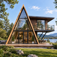 Kit de maison conteneur triangulaire préfabriquée haut de gamme et étanche pour maisons mobiles - Prix de gros