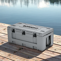 Glacière à roulettes haute performance 55QT en PE rotomoulé, isolée, pour poisson, avec usage multifonctionnel, stockage de glace sèche pendant 5 jours