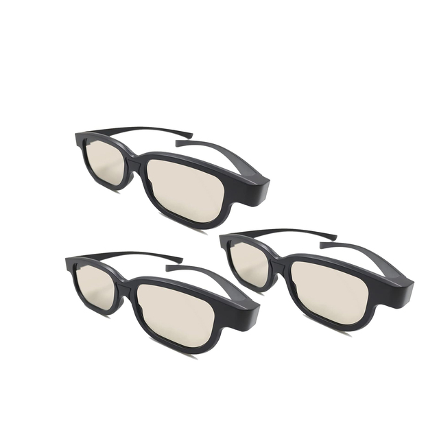 Comfortable Classic PC Frames Passive 3D Cinema Glasses with UV400 Lenses CE Certified for Women & Unisex Square Design