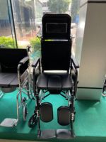 Médical Pliable En Acier Inoxydable Chromé Désactiver Personnes Âgées Mobile Toilette Mobile Transfert Ascenseur Commode Chaise Avec Roulette
