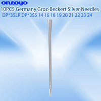 10 Aiguilles en argent Groz-Beckert Allemagne DP*35LR DP*35S DPx35LR DPx35S 134-35S 134-35LR pour cuir, aiguille longue