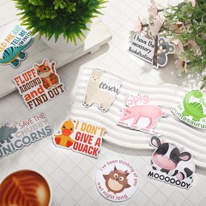 Aimants de réfrigérateur amusants et mignons avec des phrases d'animaux, populaires pour les armoires de bureau et le rangement, produit de commerce électronique transfrontalier - Product Image 2