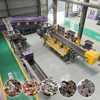 Système de récupération des déchets solides municipaux (MSW) 10-500 tonnes/jour avec crible rotatif, plateforme manuelle et usine de tri des déchets urbains