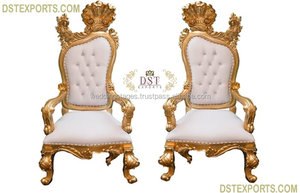 Mariée Chaises de Trône pour la Scène De Mariage Dernière Conception Bollywood Mariage Chaises Beau Mariage Mariée Marié Chaise Ensemble - Product Image 6