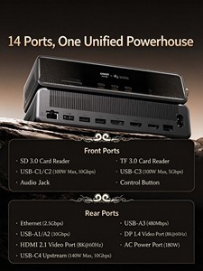 Base de Conexión Anker x Black Myth Wukong A83B3 Prime 14 en 1 para Escritorio, Carga Rápida de 160W Máx. - Product Image 4