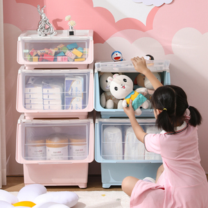 Puerta transparente de plástico <span class=keywords><strong>diagonal</strong></span> grande para cocina, sala de estar, baño, caja de almacenamiento apilable, juguetes, organizador Visual para el hogar - Product Image 5