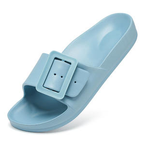 Pantoufles à boucle à talon plat simples et décontractées pour femmes Pantoufles de grande taille - Product Image 2