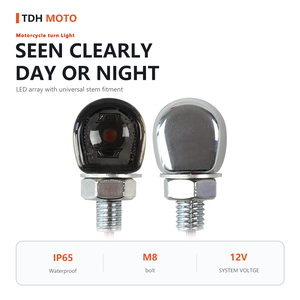 Universal Motorrad LED-Licht SLIVER ZINC ALLOY Gehäuse blinkende Anzeige <span class=keywords><strong>Mini</strong></span> Blinker wasserdichter Blinker für Roller - Product Image 4
