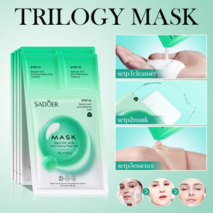 OEM SADOER masker Label pribadi, perawatan wajah lembar asam salisilat pelembab tiga langkah - Product Image 3