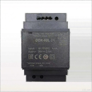 Alimentation à découpage DC-DC DDR-60L-24, entrée 18-75VDC, sortie 24V 2.5A, montage sur rail DIN industriel - Product Image 4