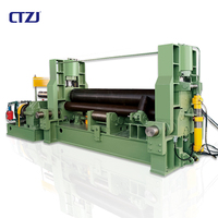 Machine à rouler les plaques en acier inoxydable automatique à trois rouleaux, universelle, épaisseur 12 mm, longueur 2500 mm