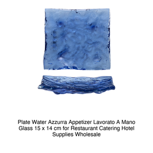Piatto in Vetro <span class=keywords><strong>Azzurra</strong></span> Lavorato a Mano 15 x 14 cm per Ristoranti, Catering, Forniture Alberghiere, Vendita all'Ingrosso - Product Image 2