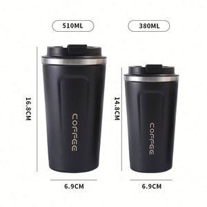 US Warehouse Customized Logo 380ml 510ml Double Wall Vacuum Insulated Stainless Steel Coffee Tumbler Office Cup Business - Product Image 1