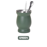 Gobelets en gros pour Yerba Maté avec paille Bombilla, en acier inoxydable, isothermes pour thé et café, 8oz, Mug Lifestyle