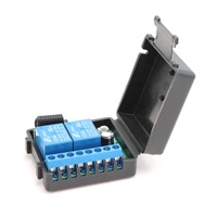 Commutateur de relais de récepteur RF sans fil 433MHz/315MHz Module récepteur 2 canaux DC 12V avec code d'apprentissage 1527 pour système domestique intelligent