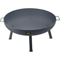 Insert de foyer rond en acier pour foyer extérieur, idéal pour remplacer les anneaux et supports existants, foyer à bois en métal de 23,25 po pour patio et jardin