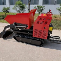 Livraison gratuite Mini camion à benne basculante populaire 500kg Mini camion à benne basculante sur chenilles à chargement automatique avec pelle