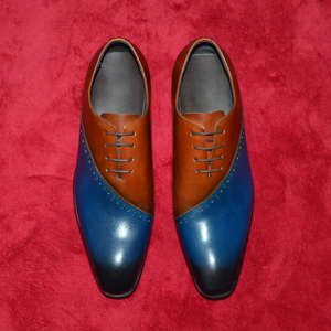 Zapatos de cuero para hombre de lujo, estilo italiano, en colores mixtos, estilo Oxford formal, ideales para bodas. - Product Image 1